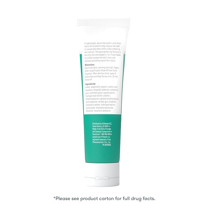 Proactiv Clean Azelaic Pore Perfector- Brightening Serum for face with Squlane and Hyaluronic Acid- Azelaic Acid Cream Serum for Sensitive Acne Prone Skin- 3oz-Velvo Beauty