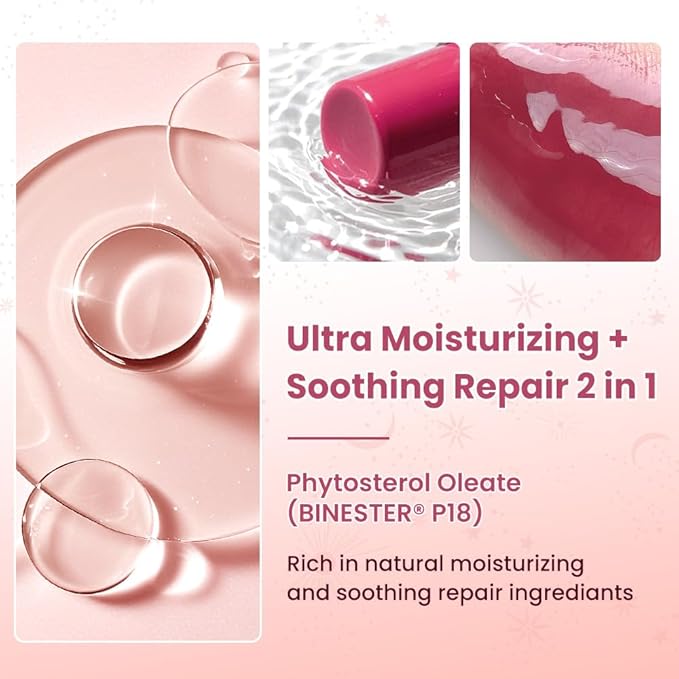 CATKIN Glossy Lip Balm Ultra Hydating Glow Lip Tinted Jelly Plump Melting Balm Shea Butter Repair Soothing For Dry Lips Dewy Finished 0.12 oz 2pcs Set 03-Velvo Beauty