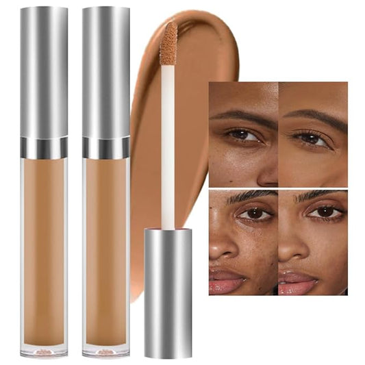 Kaely 2Pcs Hydrating Concealer Wand,Full Coverage Liquid under Eye Concealer,Long Lasting Waterproof Primer Makeup for Dark Circles and Puffiness Trouble Spots Redness,Eye Ring corrector de ojeras 08-Velvo Beauty