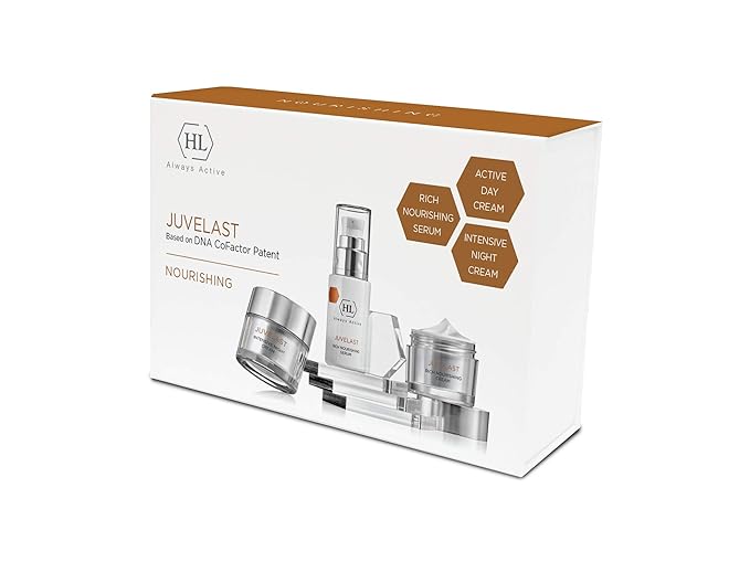 HL Holy Land Cosmetics Juvelast Home Regimen Kit 3 pc. | Rich Nourishing Serum 30ml, Active Day Cream 50 ml, Intensive Night Cream 50 ml-Velvo Beauty