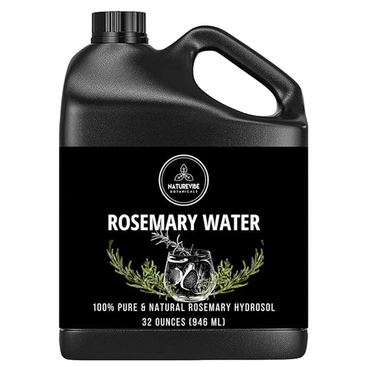 Naturevibe Botanicals Rosemary Water 32 Ounces | 100% Pure and Natural | Great for Skin Care and Hair Care-Velvo Beauty