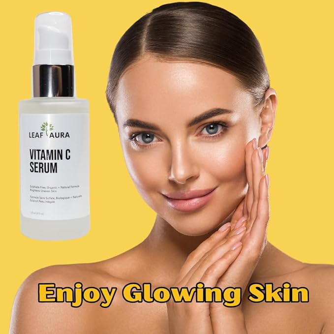 Vitamin C Serum, Sulphate-Free, Organic+ Natural Formula, Brightens Uneven Skin, Made In Canada, 29.5ml-Velvo Beauty