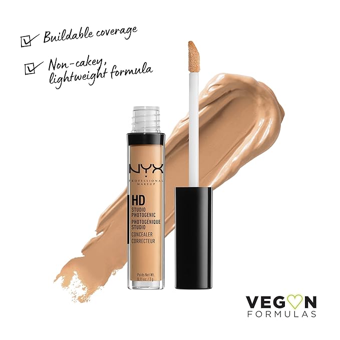 NYX PROFESSIONAL MAKEUP HD Studio Photogenic Concealer Wand, Medium Coverage - Golden-Velvo Beauty