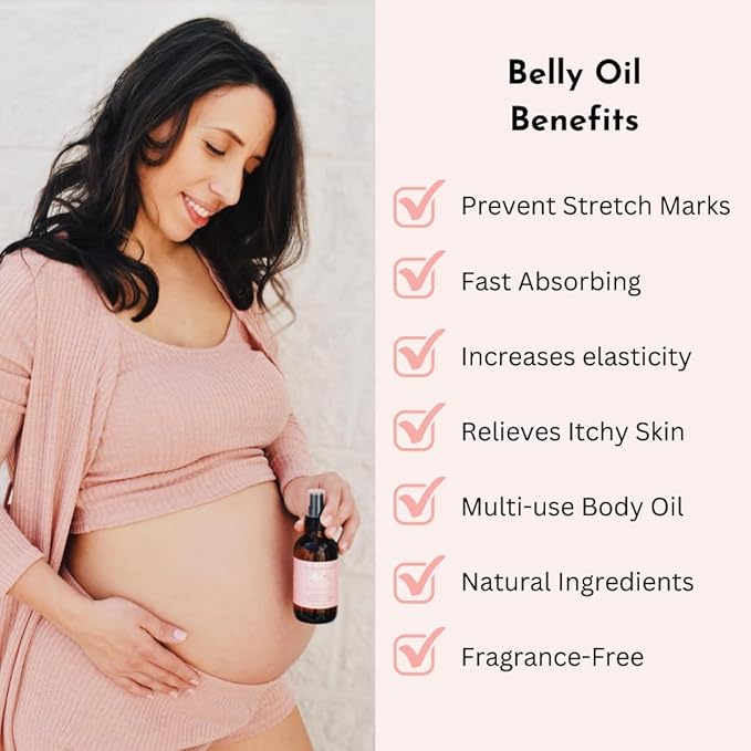 Belly Bundle by Irene Organics - Organic Belly Butter and Oil for Pregnancy Stretch Mark Prevention and Treatment - Award Winning Skincare For Pregnancy and Postpartum - Mother's Day Gift Set (Small)-Velvo Beauty