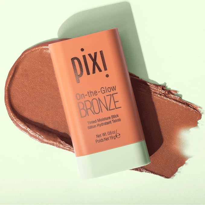 Pixi On-the-Glow Bronze - RichGlow, Hydrating Tinted Moisture Bronzer Stick with Ginseng, Aloe Vera & Fruit Extracts, For Cheeks & Lips, 19g / 0.6oz, Paraben-Free-Velvo Beauty