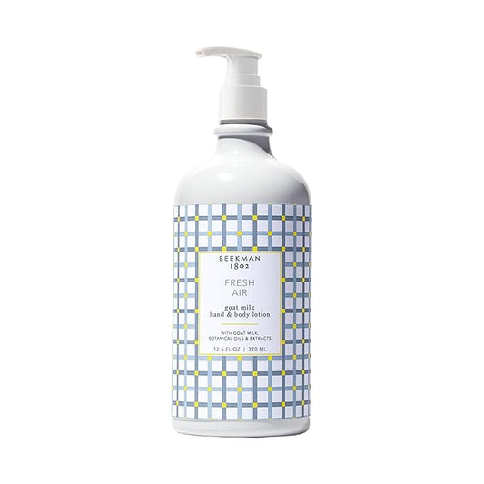 Beekman 1802 Goat Milk Body Lotion, Fresh Air - Scented - 12.5 oz - Hydrating & Moisturizing with Shea Butter - for Sensitive Skin - Cruelty Free - Packaging May Vary - Pump Included, Ready for Use-Velvo Beauty