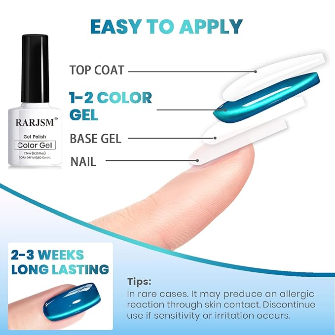 RARJSM Aurora Ceramics Glitter Glass Cat Eye Gel Nail Polish Set 6Pcs Pink Purple Brown Blue Green Shimmer Smoothie Cateye Colorful Galaxy Effect with Magnetic Stick UV LED Curing Require Home Salon-Velvo Beauty