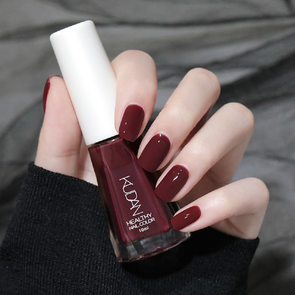 Nail Polish set - Nail Lacquer Quick Dry, Full Size, Vibrant, Colorful, Trendy, Glitter, Glossy, Metallic, Matte Nail Art Nail Shades (N21 dark purple, 52g)-Velvo Beauty