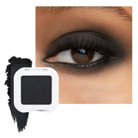 Matte Single Eye Shadow Palette Makeup, Matte Black Monochrome Eyeshadow For Old Women, Mini Pressed Monochrome Pigmented Waterproof Sombras Para Ojos,Vegan, Talc, Paraben&Cruelty Free, 07-Velvo Beauty