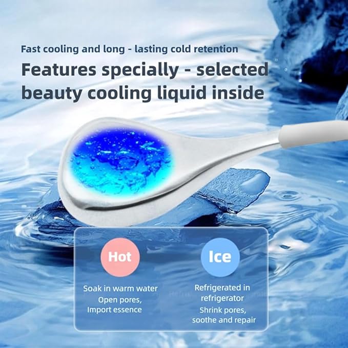 Ice Globes for Face & Eyes, Unbreakable Stainless Steel Cryo Sticks for Beauty Routines, Facials Cold Roller Cooling Globes for Puffiness, Wrinkles, Dark Circles, Headaches(White)-Velvo Beauty