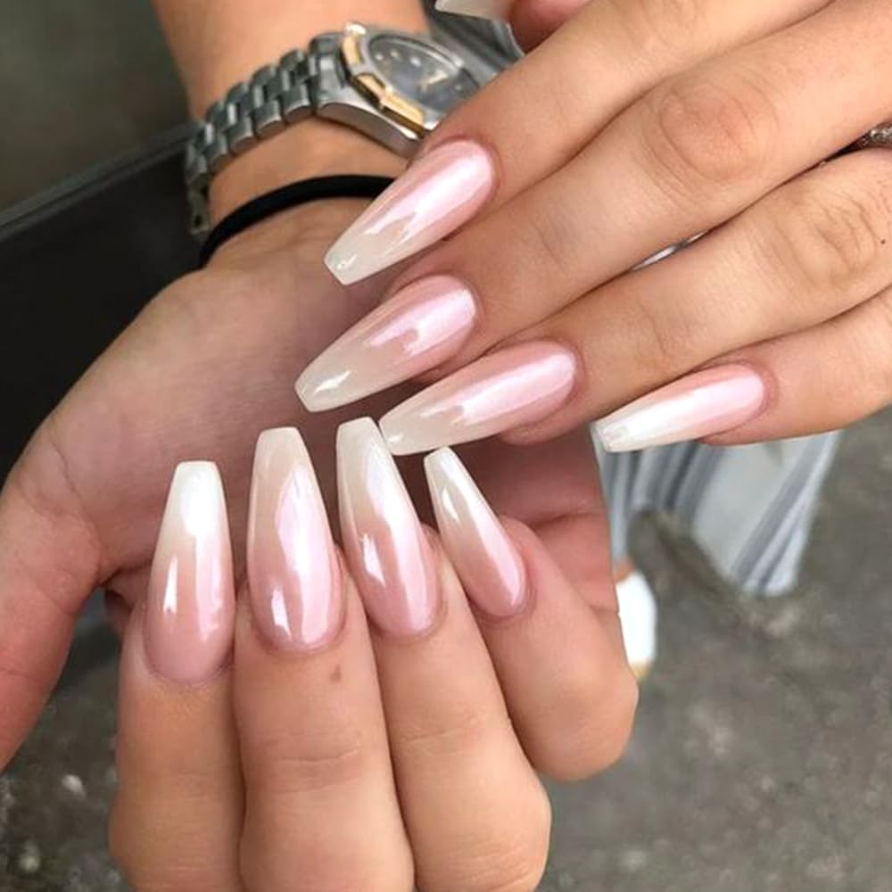 6 Colors Pearl Chrome Nail Powder,Aurora Mermaid Iridescent Powder Set, Metallic Mirror Effect Glitters Pigment for Gel Polish Nail Art Decorations-Velvo Beauty