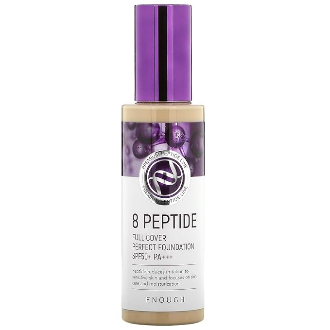 Enough 8 Peptide, Full Cover Perfect Foundation, SPF 50+ PA+++, #13, 3.53 oz (100 g)-Velvo Beauty
