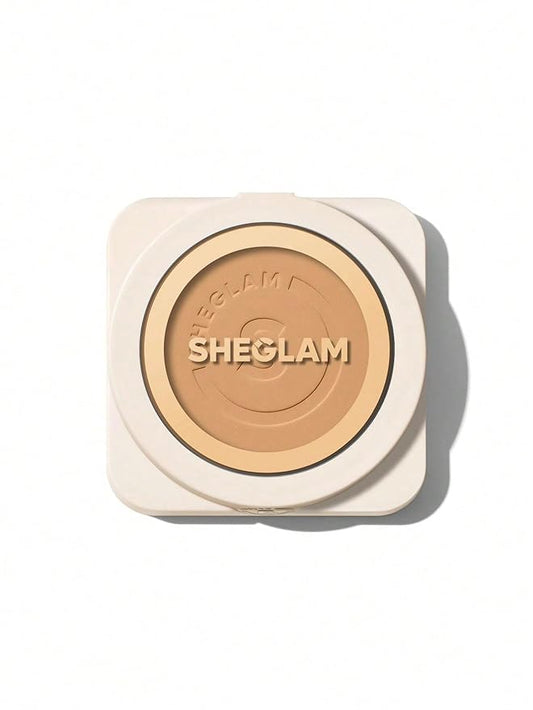 SHEGLAM SKin-Focus Full Coverage Powder Foundation Oil-Control Lightweight Face Pressed Powder Makeup-Sand-Velvo Beauty