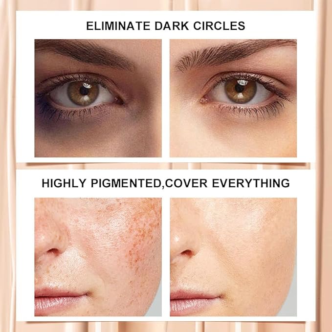 Kaely 2Pcs Hydrating Concealer Wand,Full Coverage Liquid under Eye Concealer,Long Lasting Waterproof Primer Makeup for Dark Circles and Puffiness Trouble Spots Redness,Eye Ring corrector de ojeras 08-Velvo Beauty