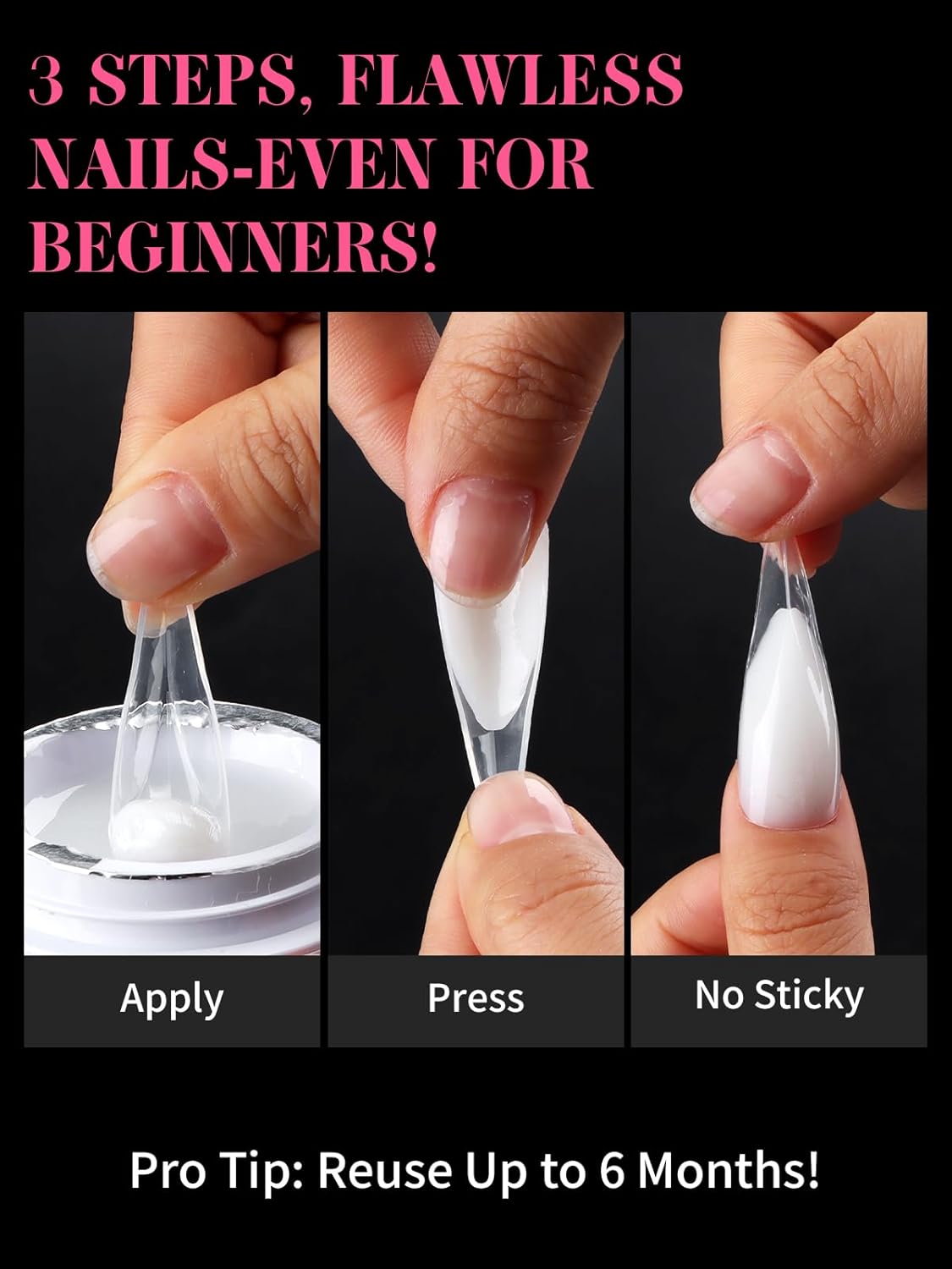 EBANKU Dual Nail Forms for Poly Extension Gel, 150 PCS Clear Eagle Claw Nail Molds Reusable 15 Sizes Hawk Curve Nail Extension Forms for Builder Gel Manicure Design Salon DIY-Velvo Beauty