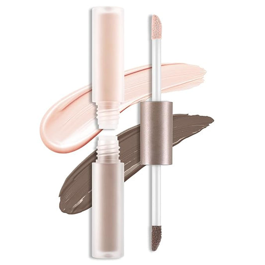 2 in 1 Bronzer and Highlighter Stick,Non-greasy & Non-drying Contour Pencil,Easy to Create a Natural Shimmery Finishing,Long Lasting & Waterproof Face Brighten Make up Pen-Velvo Beauty
