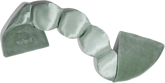 Nodpod Gentle Pressure Silk Sleep Mask | Patented Light Blocking Design for Sleeping, Travel & Relaxation | Bead Filled, Machine Washable (Willow)-Velvo Beauty