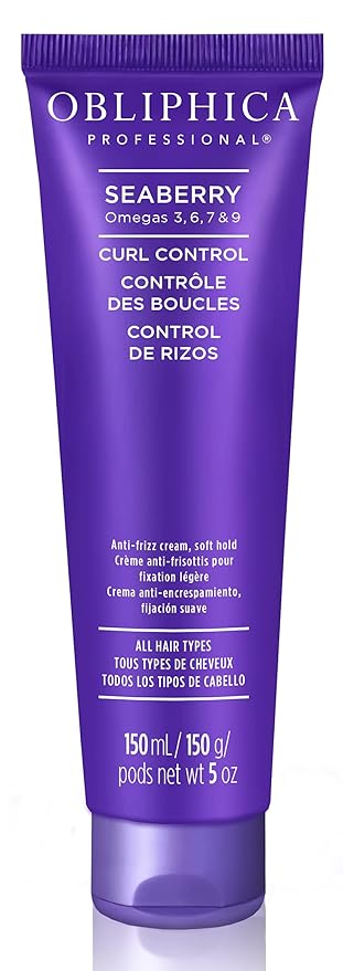 Obliphica Professional Hair Styling Agent - Defining Cream for Normal, Coarse Thick Hair, 5 Fl Oz, Anti-Humidity Protection, Curl Enhancer, Natural UV Protection-Velvo Beauty