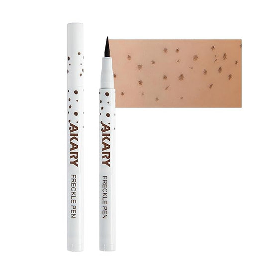 AKARY Freckle Pen Professional Lifelike Face Concealer Point Out Natural Waterproof Longlasting Soft Artificial Freckles Fine Makeup Freckle Pen Life Face Decoration (#04 Dark Brown)-Velvo Beauty