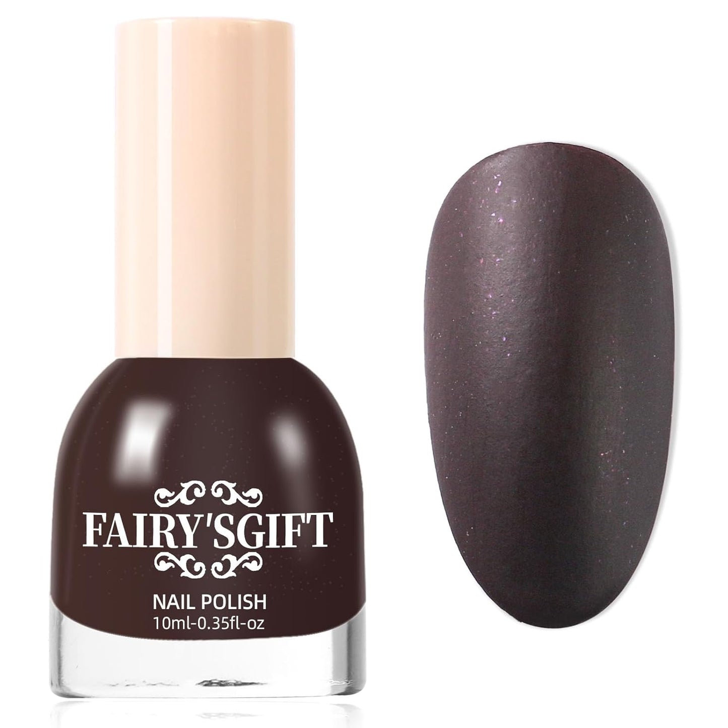 Major Dijit Matte Nail Polish Air Dry Nail Art Varnish (Deep Brown, 10 ML)-Velvo Beauty