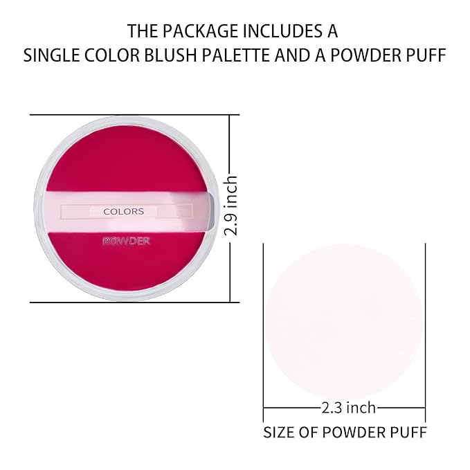 Boobeen Powder Blush Matte Blush, Highly Pigmented Beauty Cream Blush Palette for Create A Natural Cheek Flushed Look, Rich Colors-Velvo Beauty
