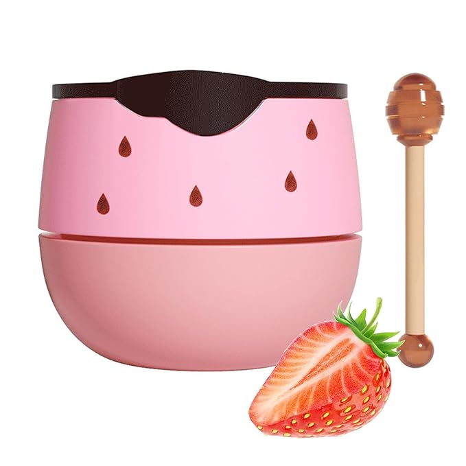 Strawberry Lip Sleeping Mask, Lip Mask Overnight Moisturizing Repairing Dry Crack Lip, Lip Care Products Reduce Lip Wrinkles & Dead Skin, Lip Moisturizer for Very Dry Lips, Women's Daily Lip Balm (strawberry)-Velvo Beauty