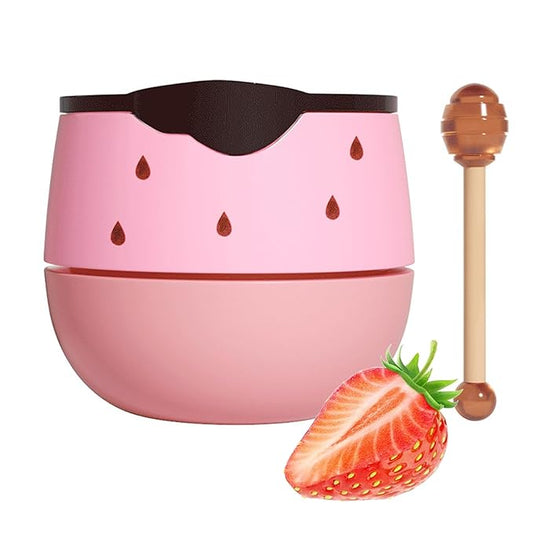 Strawberry Lip Sleeping Mask, Lip Mask Overnight Moisturizing Repairing Dry Crack Lip, Lip Care Products Reduce Lip Wrinkles & Dead Skin, Lip Moisturizer for Very Dry Lips, Women's Daily Lip Balm (strawberry)-Velvo Beauty