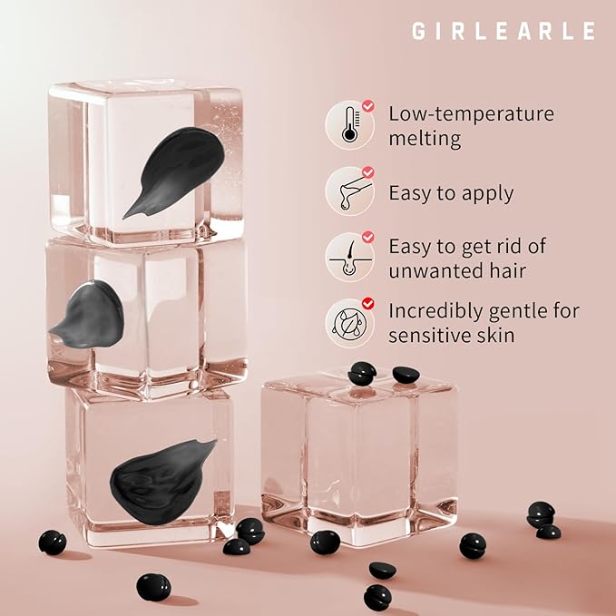 Hard Wax Beads, 1lb Wax Beans for Hair Removal, Hard Wax for Sensitive Skin at Home, Wax Refill Perfect for Legs, Facial, Brazilian Bikini, Eyebrow and Full Body for Women and Men (Black)-Velvo Beauty