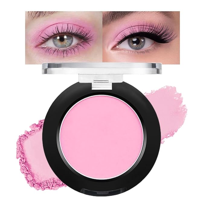 Monochrome Matte Eyeshadow Makeup Palette, Highly Pigmented Peach Pink Eyeshadow Palette, Matte Pressed Powder Eye shadow Makeup, Single Vegan Eye Shadow, Daily Evening Women Girls Eyeshadow Gift 02-Velvo Beauty