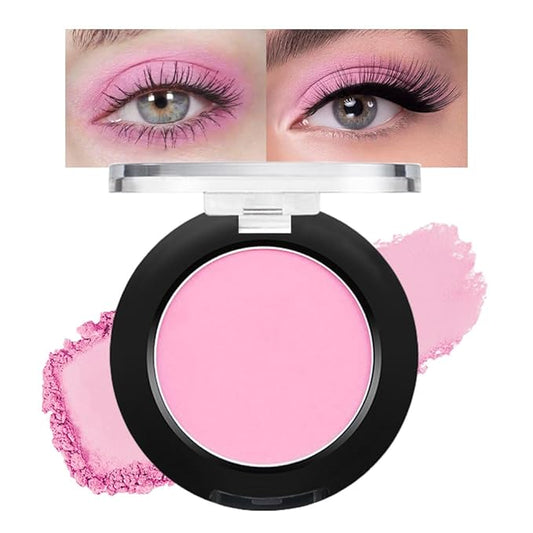 Monochrome Matte Eyeshadow Makeup Palette, Highly Pigmented Peach Pink Eyeshadow Palette, Matte Pressed Powder Eye shadow Makeup, Single Vegan Eye Shadow, Daily Evening Women Girls Eyeshadow Gift 02-Velvo Beauty