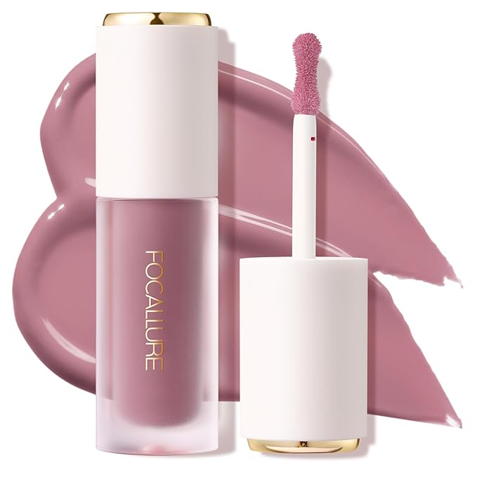 FOCALLURE Silky Cream Liquid Blush,Leaving a Matte Dewy Makeup Look,Easy to Apply and Create a Natural Flush,Long Lasting and Lightweight Cheek Blush Face Makeup,LOYALTIES LIE-Velvo Beauty