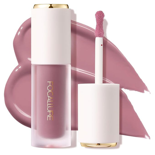 FOCALLURE Silky Cream Liquid Blush,Leaving a Matte Dewy Makeup Look,Easy to Apply and Create a Natural Flush,Long Lasting and Lightweight Cheek Blush Face Makeup,LOYALTIES LIE-Velvo Beauty