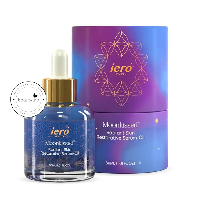 ieró Beauty Moonkissed Radiant Skincare Restorative Serum Oil | Face Moisturizer | Hydrating Face Oil | Anti Aging | Restore Suppleness | All Skin Types | Paraben & Silicone Free, 1 FL OZ/30ML-Velvo Beauty