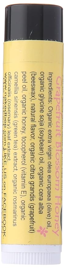 The Naked Bee Grapefruit Blossom Honey Lip Balm, 0.7 Ounce-Velvo Beauty