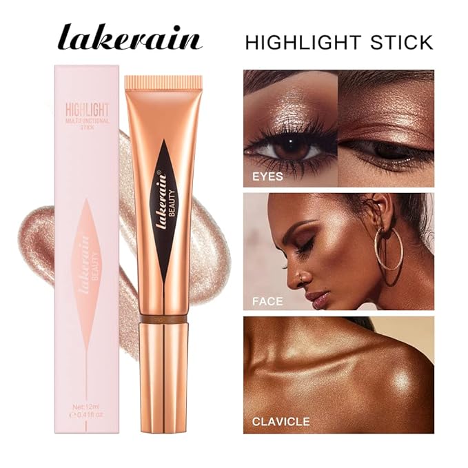 Liquid Highlighter Beauty Stick, Highlighter Makeup, Highlighter Wand,Liquid Beauty Stick With Cushion Applicator For Highlighter, Natural Matte FinIsh Makeup For Women(04#)-Velvo Beauty