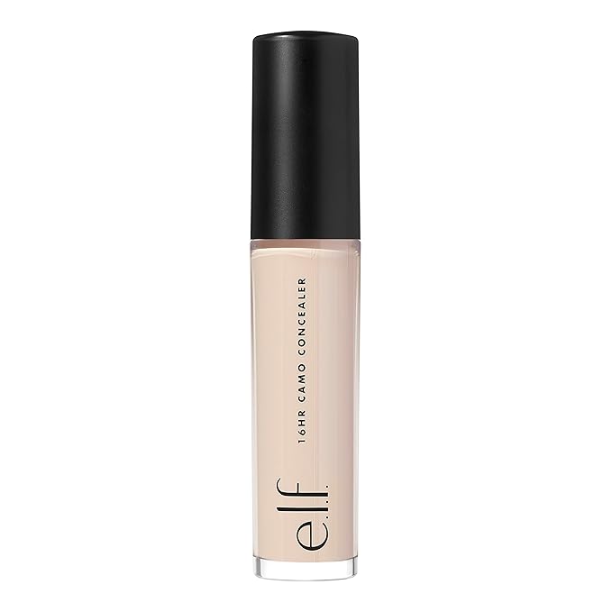e.l.f. 16HR Camo Concealer, Full Coverage, Highly Pigmented Concealer With Matte Finish, Crease-proof, Vegan & Cruelty-Free, Light Ivory, 0.203 Fl Oz-Velvo Beauty
