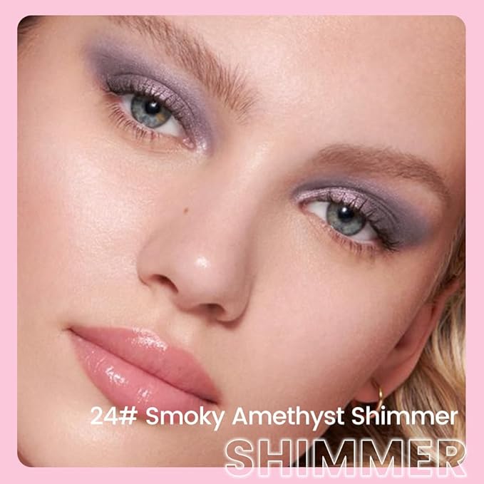 Kaely 2in1 Cream Eye Shadow Brightener Sticks for Eyes, Pencil Eyeshadow Applicator Stick Waterproof Pigmented, Eye Shadow Palette Highlighter Makeup, sombras para ojos, 24 Smoky Amethyst Shimmer-Velvo Beauty