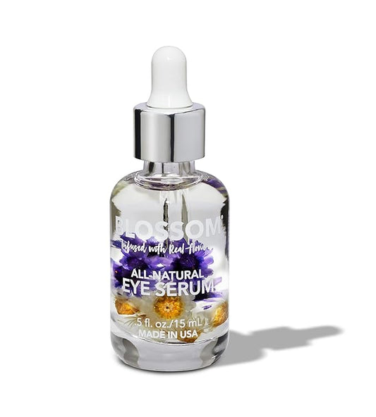 Blossom All Natural Organic Cruelty Free Moisturizing Eye Serum with Essential Oils, Infused with Real Flowers, Made in USA, 0.5 fl. oz., Fall Medley-Velvo Beauty