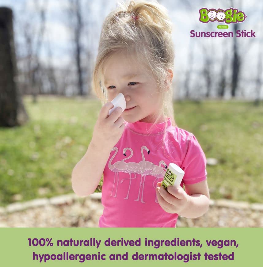 Baby Sunscreen Stick by Boogie Block, Mineral Sunscreen SPF 50, FSA/HSA Eligible, Travel Size Sunblock for Kids, Zinc Oxide, Water Resistant, Vegan, Fragrance Free Pack of 2-Velvo Beauty