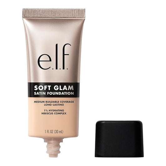 e.l.f. Soft Glam Foundation, Medium Coverage, Long-Lasting & Buildable Foundation For A Smooth, Satin Finish, Vegan & Cruelty-Free, 20 Light Cool-Velvo Beauty