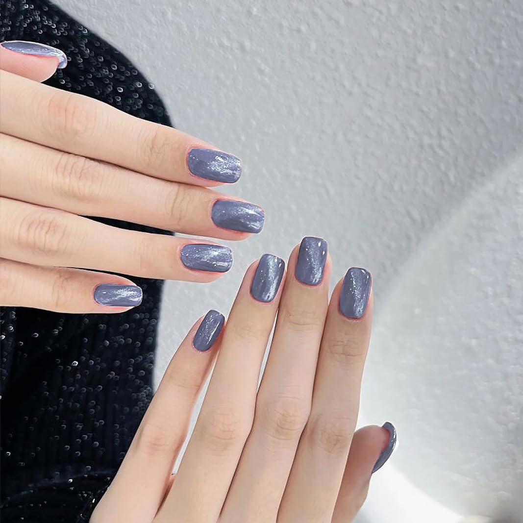 Nail Polish Strips, 32PCS Salon Quality Wraps, Long Lasting Gel Nail Stickers for Women Easy Apply& Remove (Cosmic Indigo)-Velvo Beauty