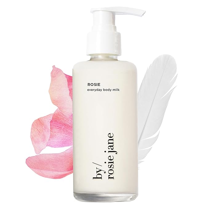 By Rosie Jane Everyday Body Milk (Rosie) - Hydrating Toner & Body Moisturizer to Help Even Skin Tone - Infused with Soothing Aloe Vera and Turmeric Root to Promote Anti-Aging (5 Ounce)-Velvo Beauty