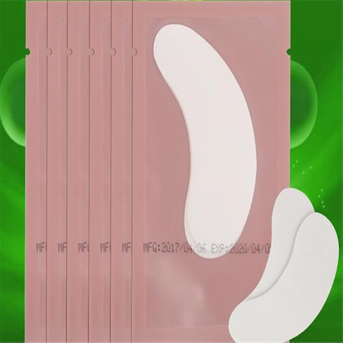 100 Pairs Set，Eye Gel Patches,Under Eye Pads Lint Free Lash Extension Eye Gel Patches for Eyelash Extension (pink)-Velvo Beauty
