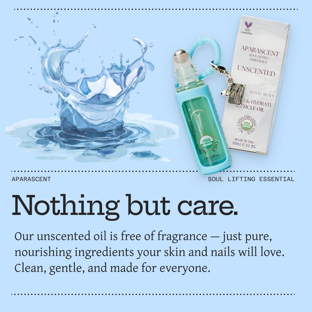 Unscented Organic Nail Cuticle Oil Pen with Jojoba, Coconut MCT, and Rosehip for Nail Hydration, Growth & Strength, Travel Size Keychain(0.34 Fl Oz)-Velvo Beauty