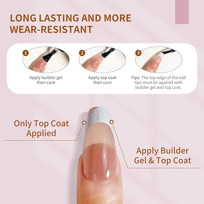 JODSONE Clear Builder Gel for Nails 16.5ml, Nail Strengthener Gel Polish for Thickening, Nail Extension, Apex Building, Repair and Long Lasting Nail Art Design Gift for Women-Velvo Beauty