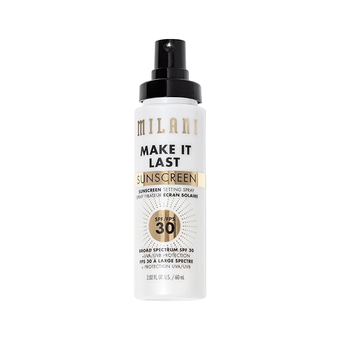 Milani Make It Last Sunscreen - Sunscreen Setting Spray with SPF 30 - Makeup Primer and Setting Spray with SPF30 Sunscreen, Long Lasting Makeup Finishing Spray-Velvo Beauty