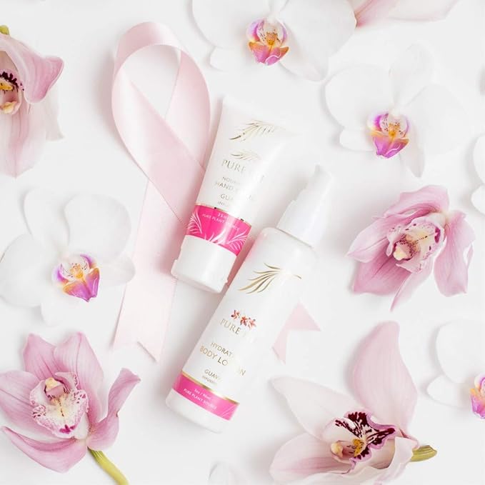 Pure Fiji Body Collection 7pacs- Bath and Body Gift Set Include - Body Mist,Coconut Crush, Body Oil, Body Butter, Soap, Body Lotion, Hand Creme - Travel Size, Scent Guava-Velvo Beauty