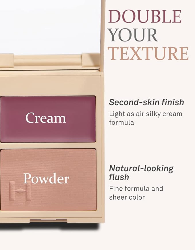 hince True Dimension Layering Cheek - Cream & Pressed Powder 2 Different Shades & Textures - Silky Seamless Long Lasting Blush Makeup - Muted Beige & Elegant Rose Beige (1, REFINEMENT, L004)-Velvo Beauty