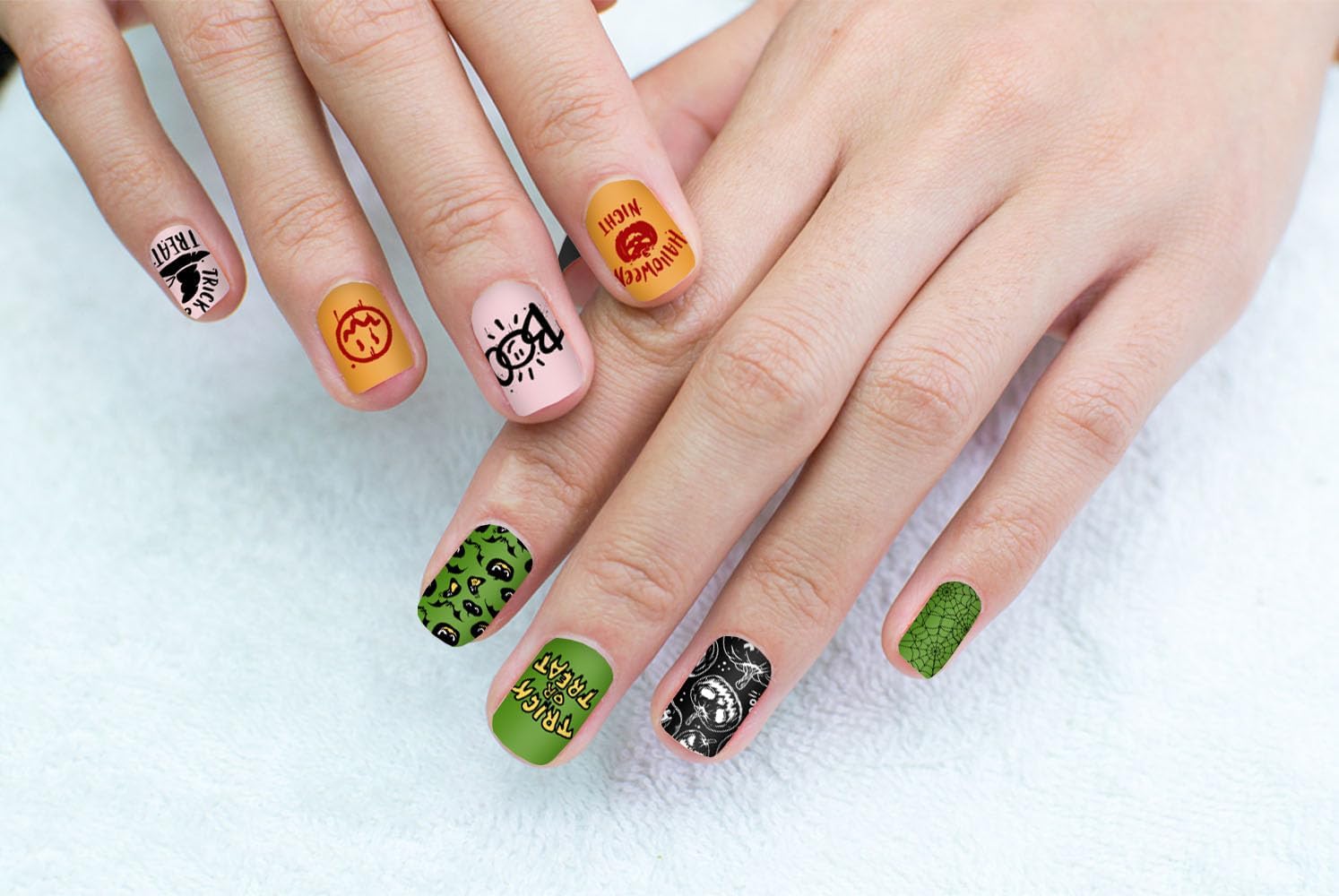 ALIBBON 6 Pcs Halloween Nail Stamping Plates Set, Spider Web Pumpkin Background Nail Art Stamp Templates, Bat Ghost Stamp Templates Kit, Castle Grave Metal Nail Plates for DIY Printing Decor-Velvo Beauty