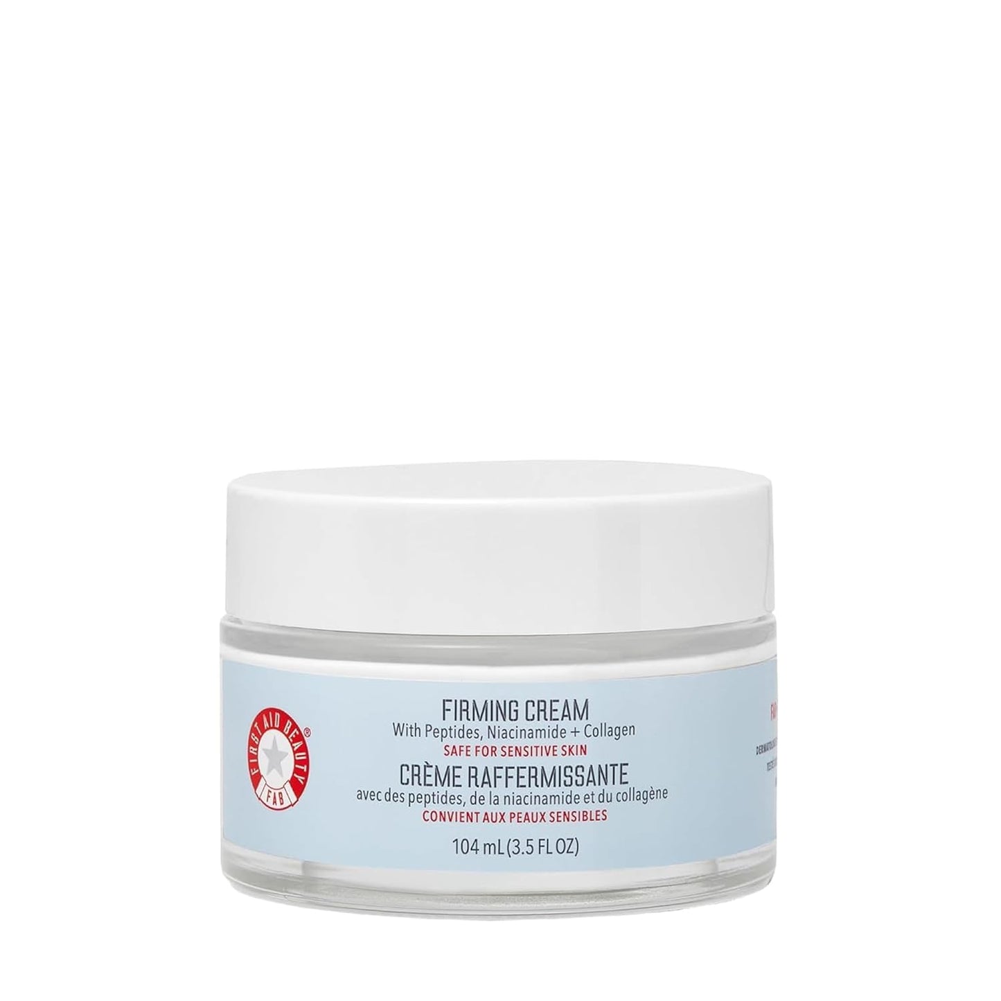 First Aid Beauty - Firming Collagen Cream with Peptides & Niacinamide, Ultra-Rich Plumping Moisturizer, Hydrates & Visibly Firms, Non-Comedogenic, Safe for Sensitive Skin, 3.5 oz-Velvo Beauty